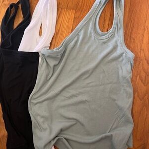 Old Navy Ultralite Women's Ribbed One Shoulder Tops - Black, White, Mint